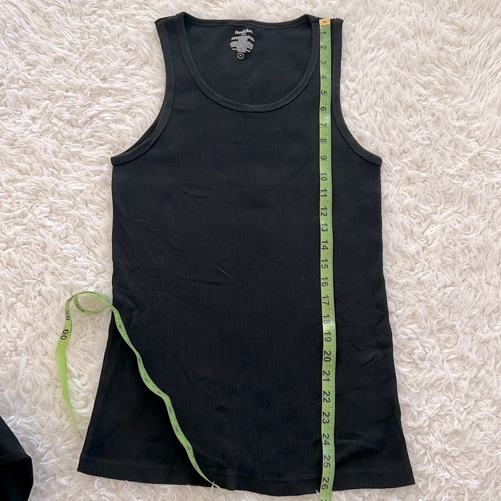 Goodfellow & CO. Muscle Shirts Black Ribbed Mens Tank Top Bundle - Picture 7 of 7